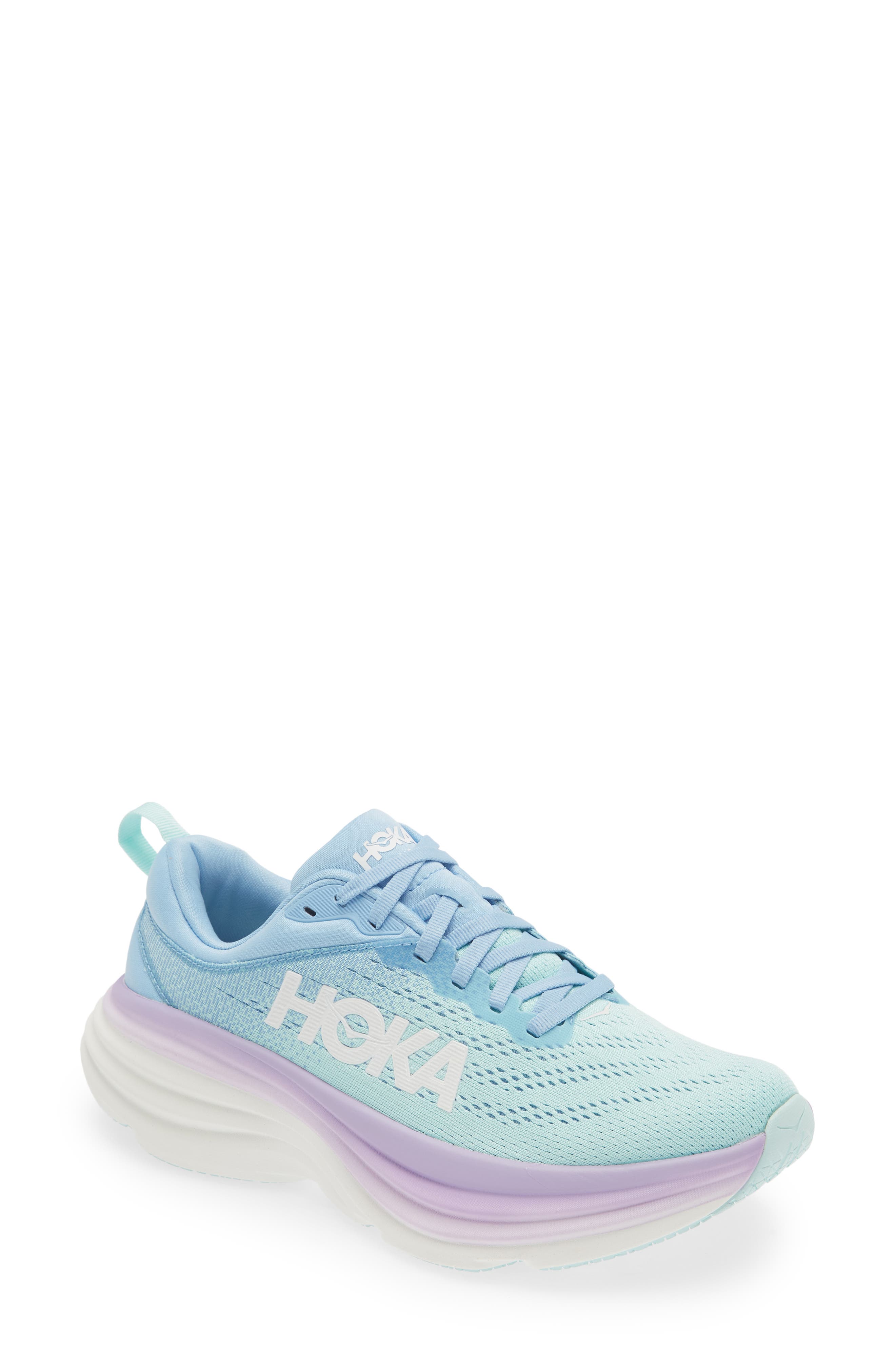 Bondi 8 Running Shoe, Main, color, AIRY BLUE / SUNLIT OCEAN