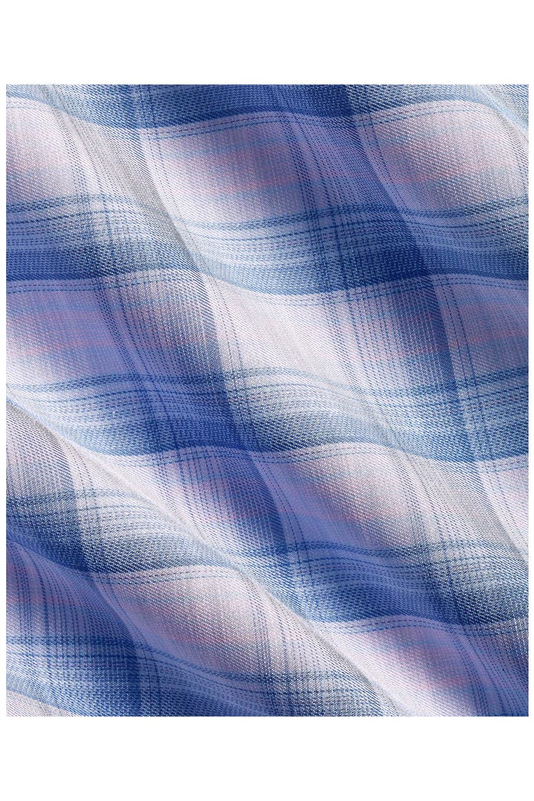 Twill Check Sport Shirt, Alternate, color, BLUE/ PINK