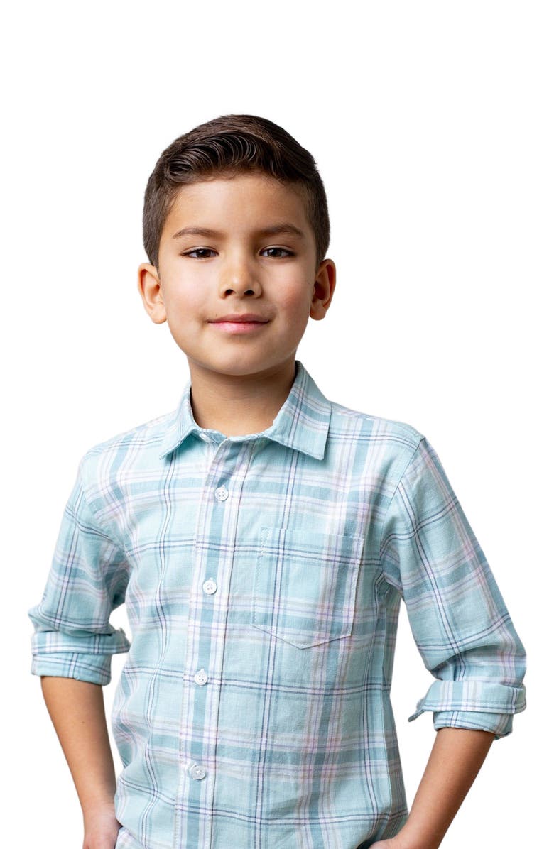 Hope & Henry Boys' Long Sleeve Linen Button Down Shirt, Kids, Alternate, color, 