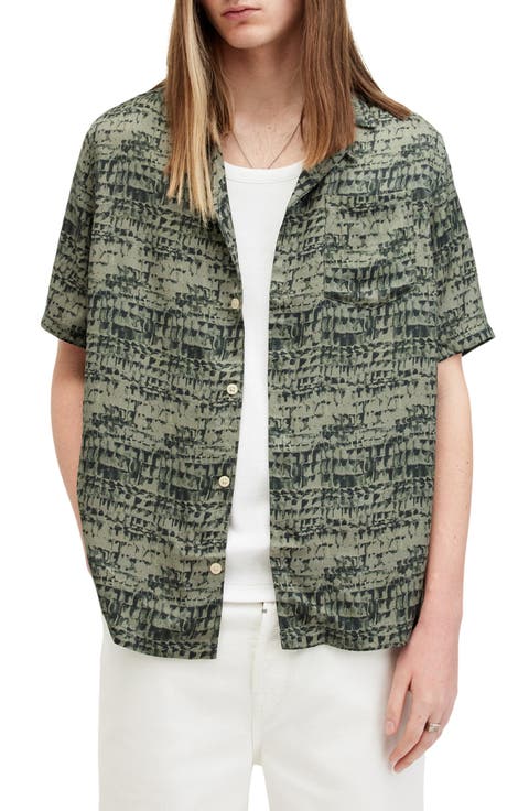 Liszt Short Sleeve Cotton Button-Up Shirt