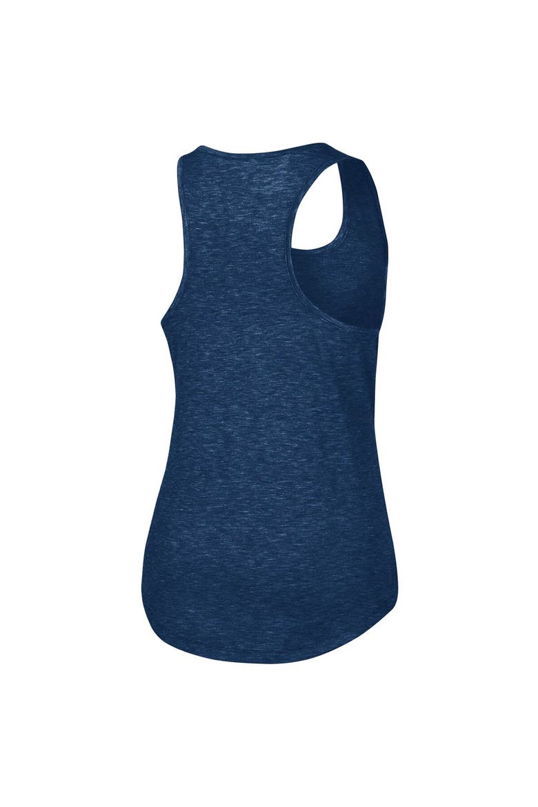 Women's Under Armour Heather Navy Auburn Tigers Breezy Racerback Tri-Blend Tank Top, Alternate, color, Heather Navy