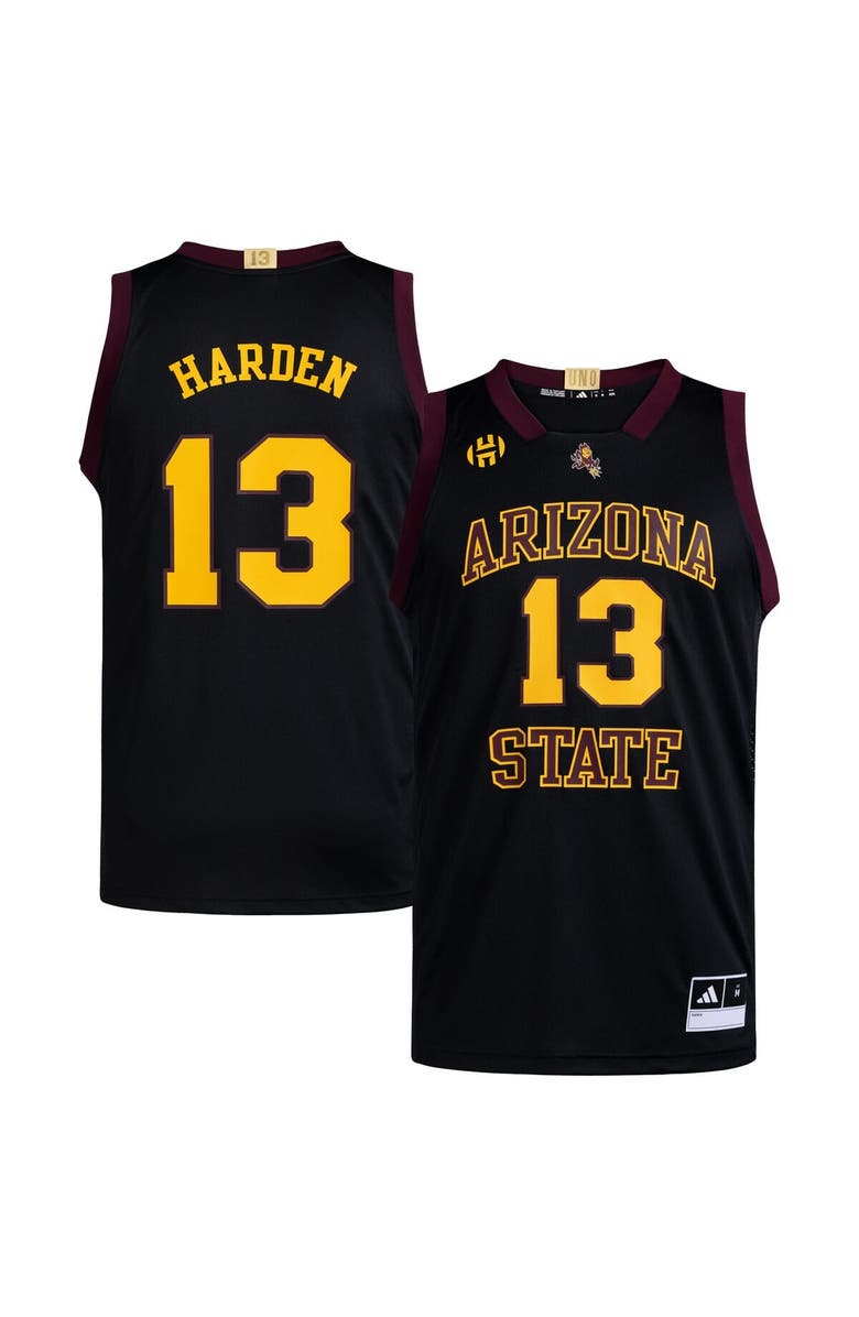 adidas Men's adidas James Harden Black Arizona State Sun Devils Replica Swingman Jersey, Main, color, Black