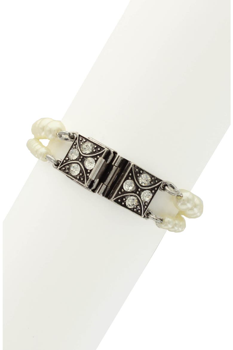 Lily Mix Crystal Bracelet, Alternate, color, SILVER / WHITE