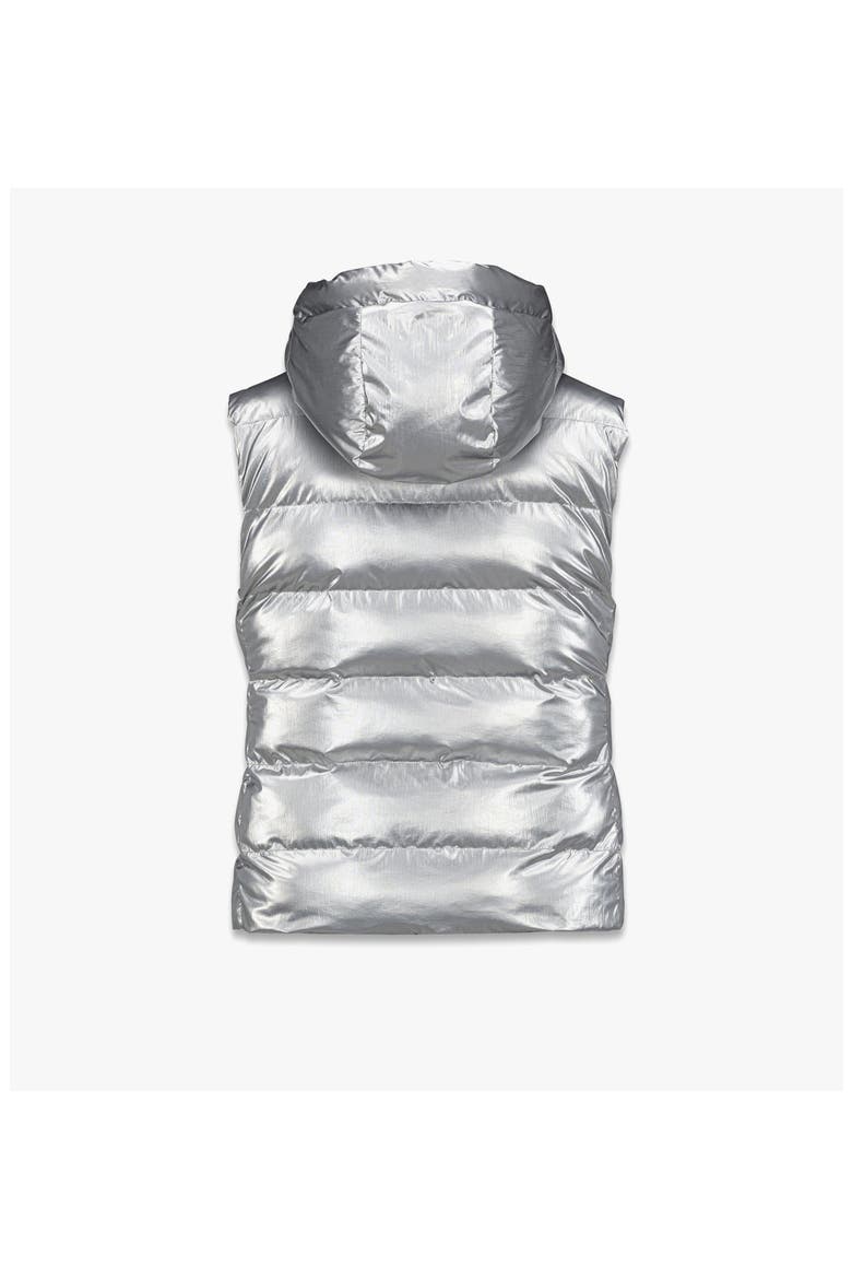 Reversible Puffer Vest, Alternate, color, Metallic Silver