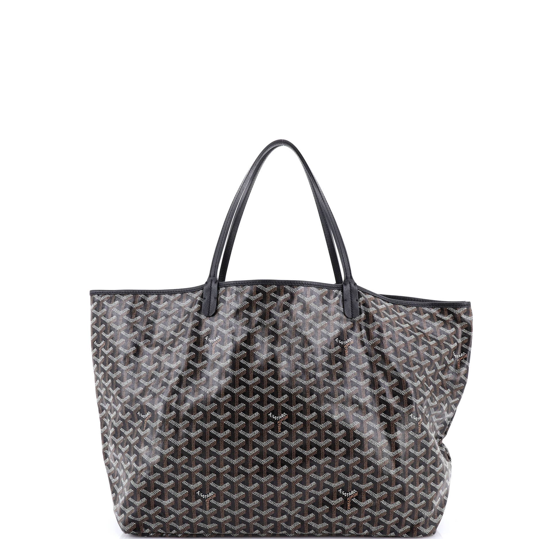 Pre-Owned Goyard Saint Louis Tote Coated Canvas GM, Alternate, color, Black