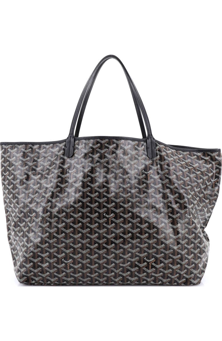 Pre-Owned Goyard Saint Louis Tote Coated Canvas GM, Alternate, color, Black