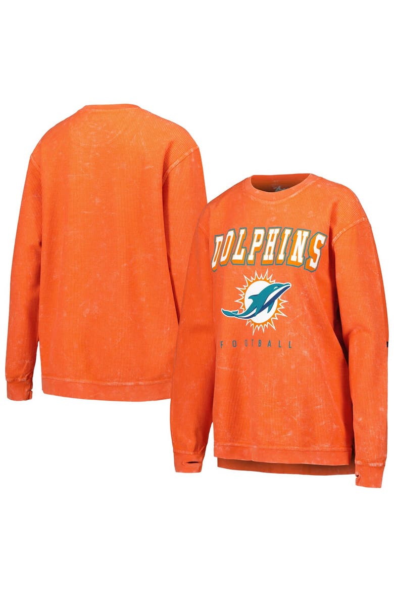 Women's G-III 4Her by Carl Banks Orange Miami Dolphins Comfy Cord Pullover Sweatshirt, Main, color, Orange