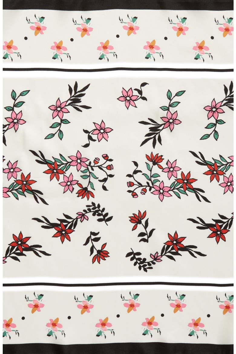 Twilight Floral Silk Bandana, Alternate, color, WHITE