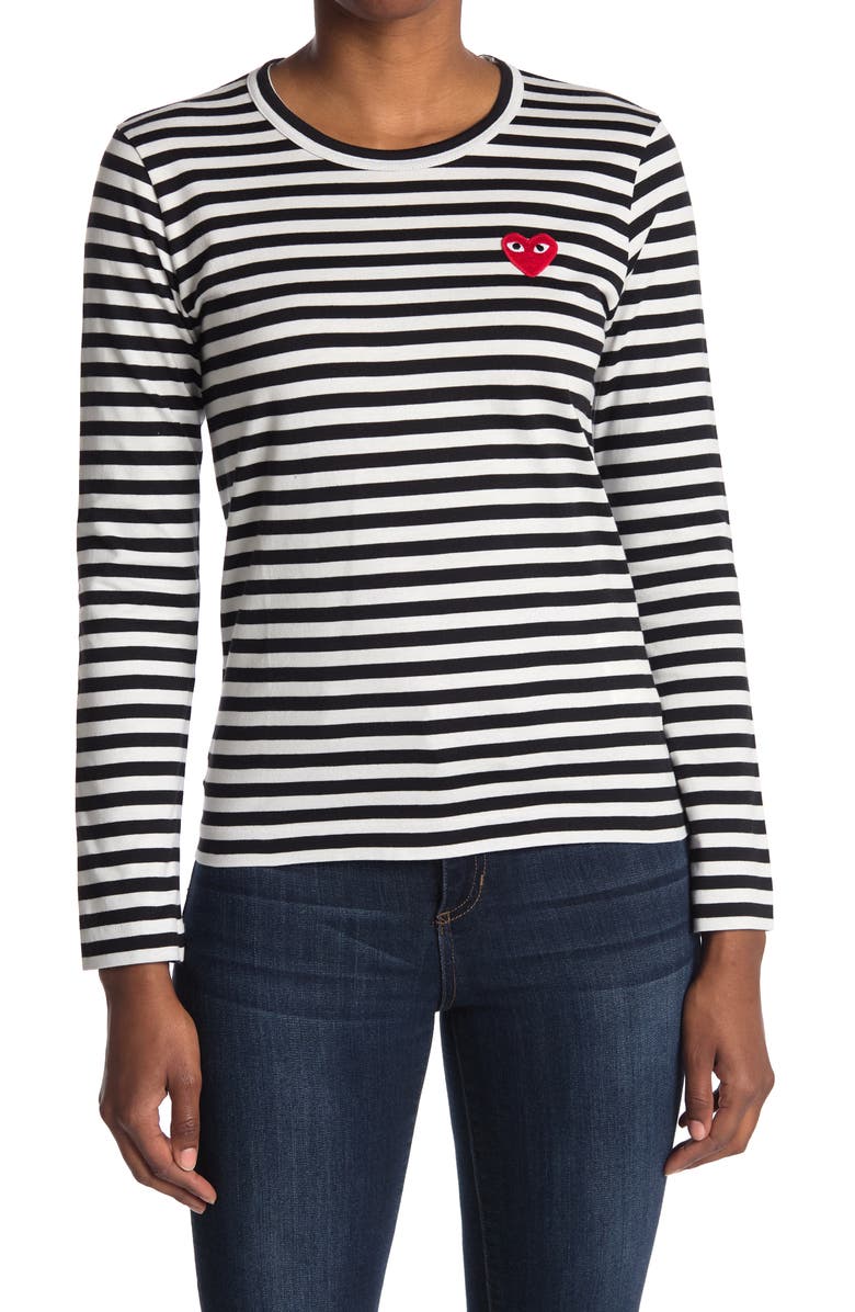 Comme des Garçons PLAY Stripe T-Shirt, Main, color, 