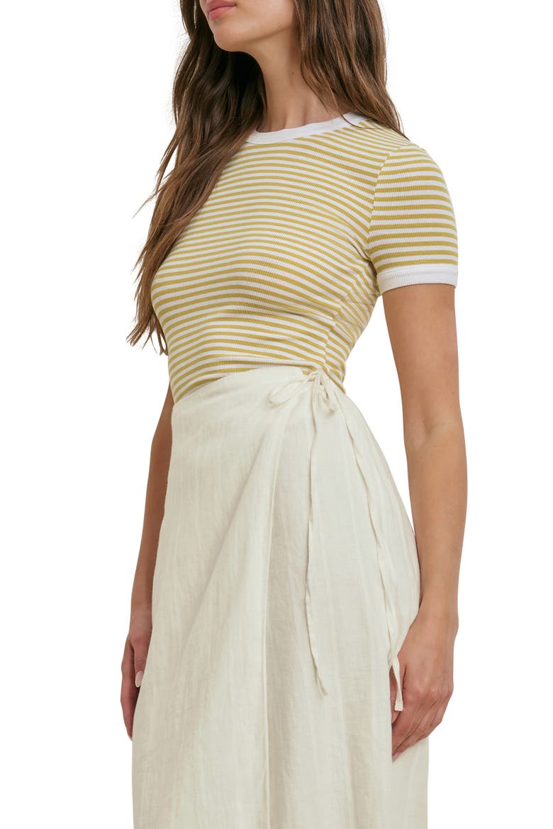 The Foundation Stripe T-Shirt, Alternate, color, GOLDEN WHITE STRIP