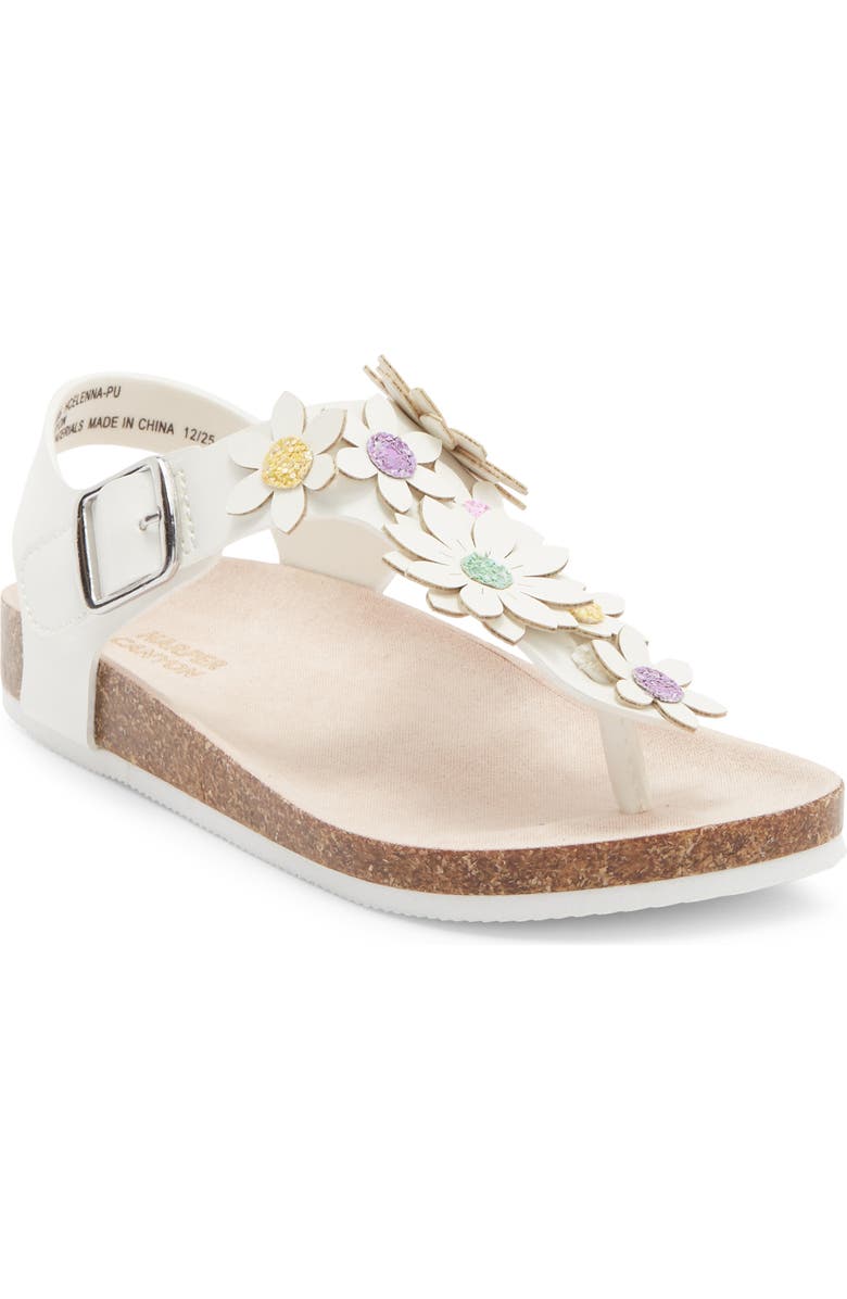 Harper Canyon Kids' Elenna T-Strap Sandal, Main, color, White Multi