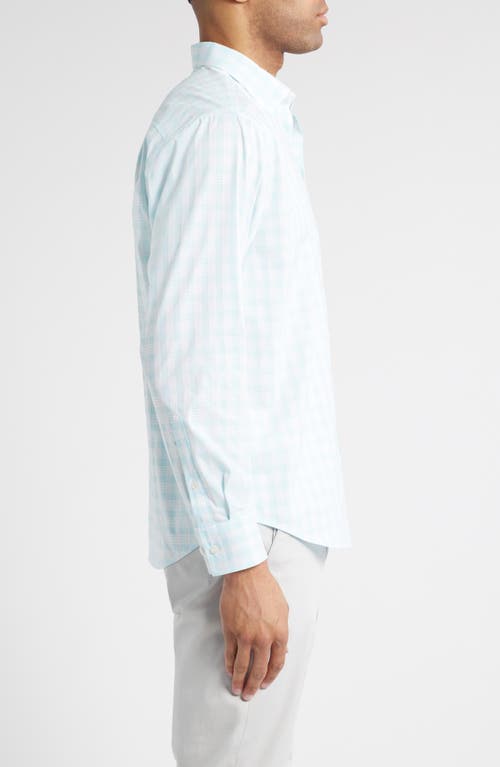 Tommy Bahama Sarasota Stretch Check Islandzone® Button-up Shirt In Aqua Mist