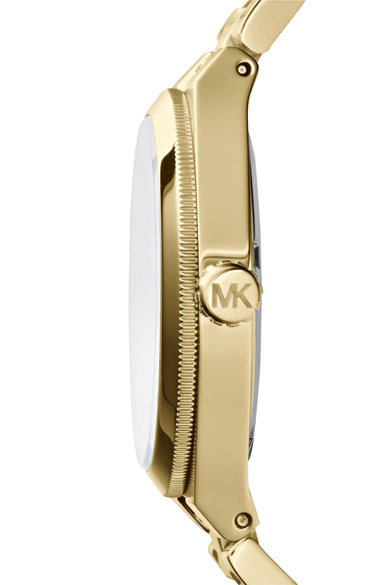 Michael Kors 'Channing' Turquoise Dial Bracelet Watch, 38mm, Alternate, color, GOLD/ TURQUOISE