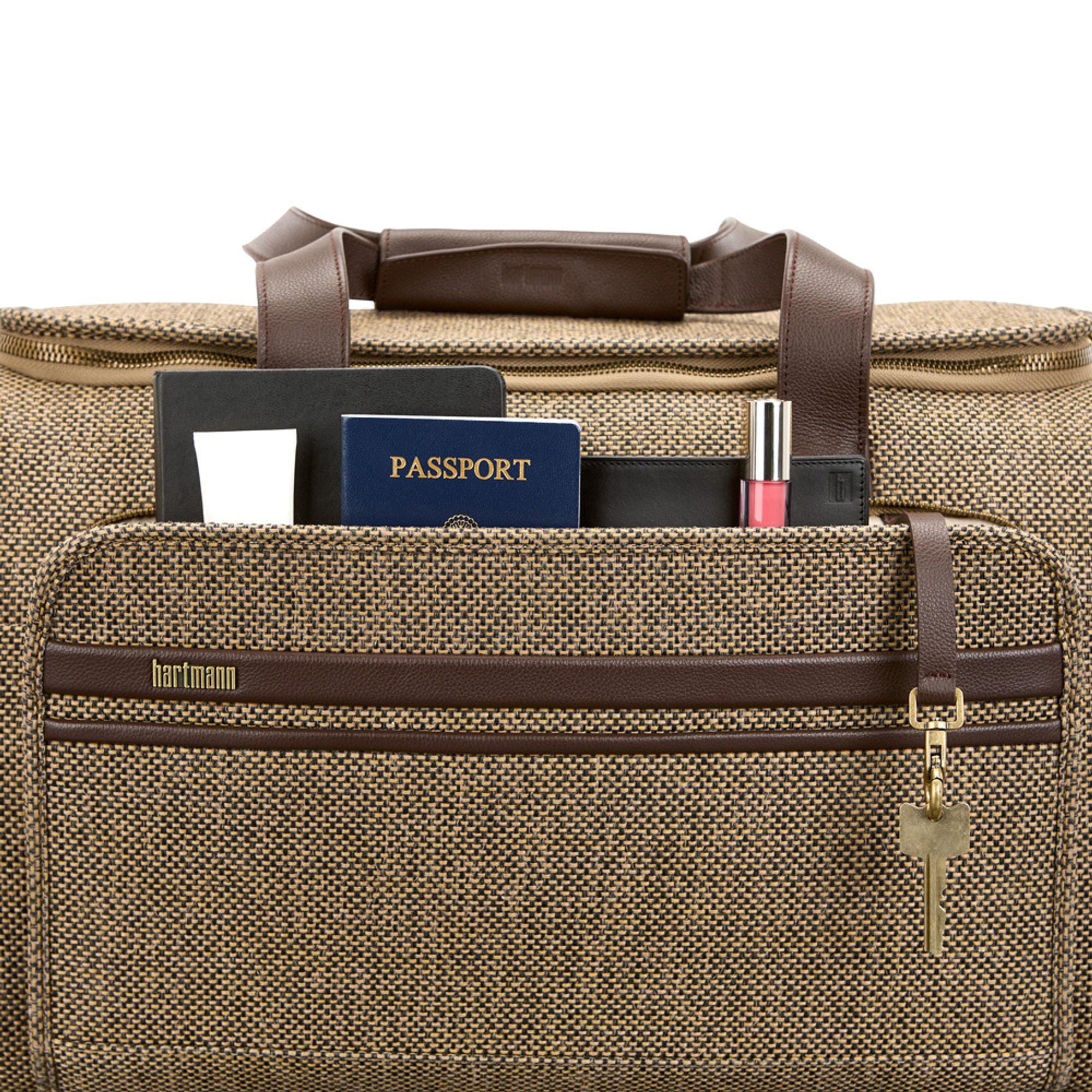 Tweed Travel Duffel, Alternate, color, Tweed/Natural Leather