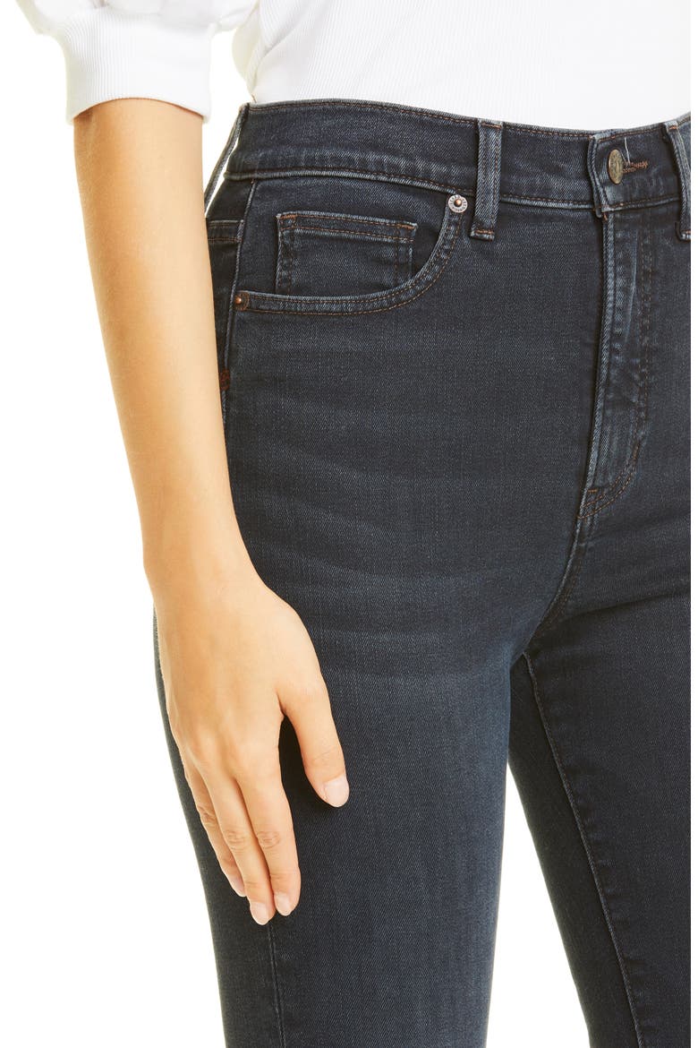 Carly High Waist Kick Flare Jeans, Alternate, color, DARK INK