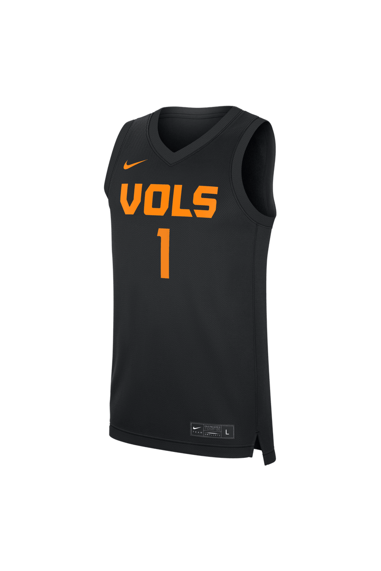 Men's Nike #1 Black Tennessee Volunteers  Replica Basketball Jersey, Alternate, color, Black