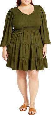 City Chic Iris Arielle Smocked Minidress