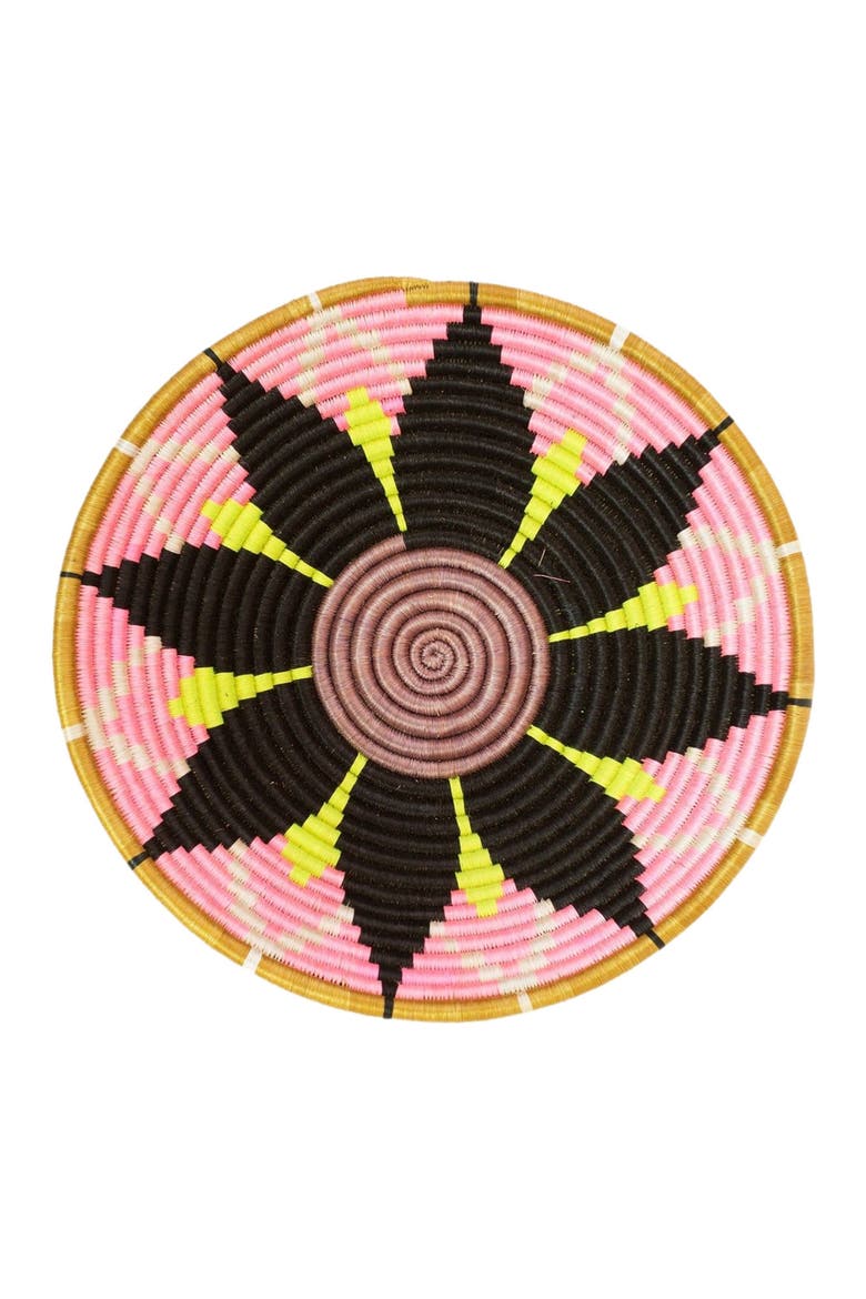 Flower Plateau Black & Neon, Main, color, Black, pink, yellow