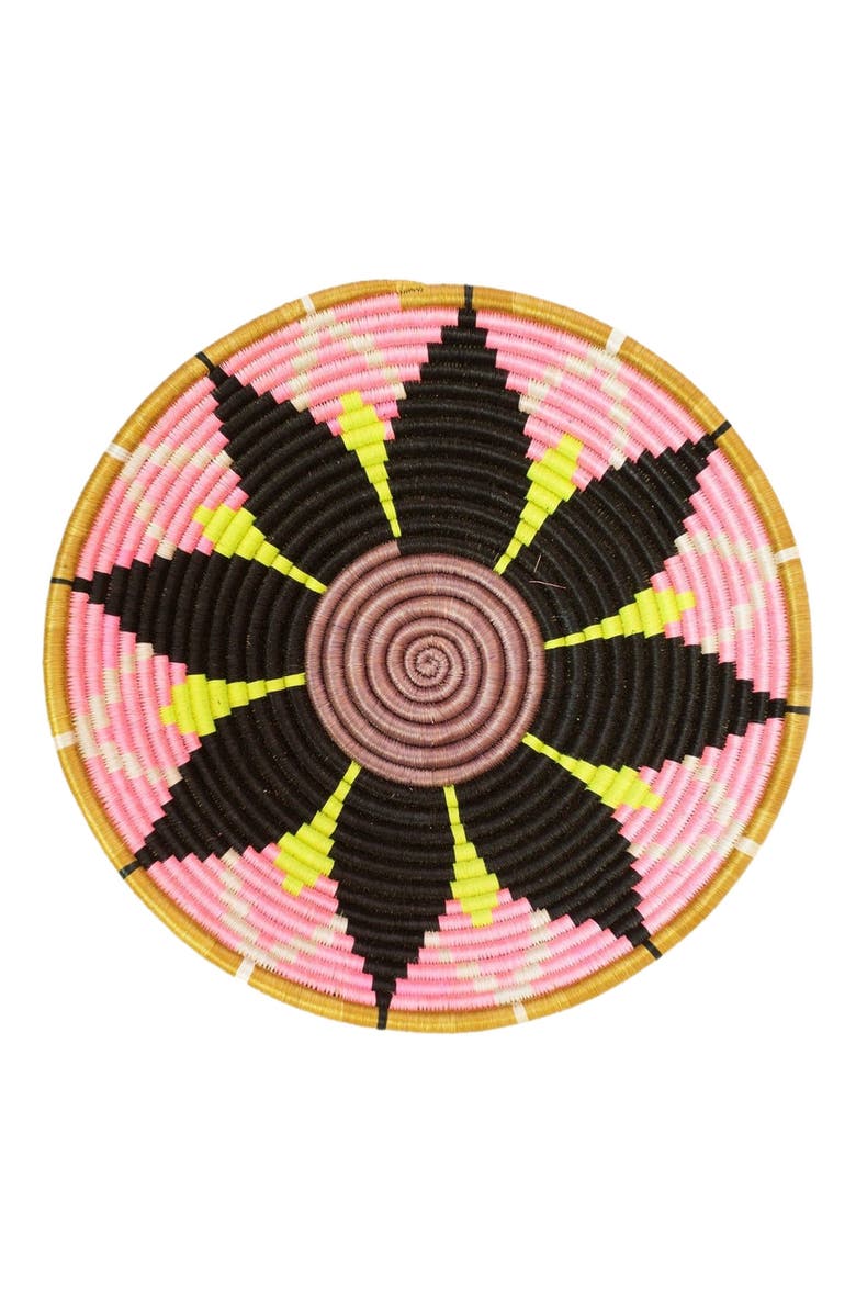 indego africa Flower Plateau Black & Neon, Main, color, Black, Pink, Yellow