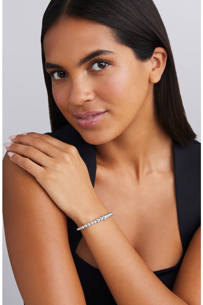 Caviar Bubbly Cuff Bracelet, Alternate, color, STERLING SILVER