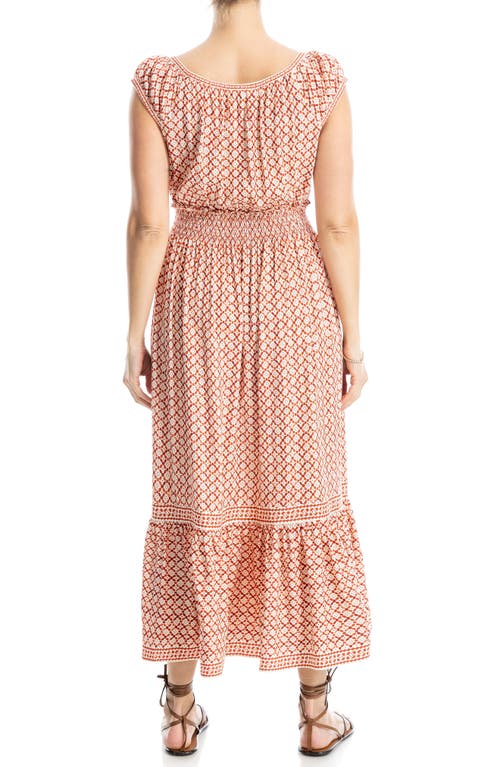 MAX STUDIO MAX STUDIO FLORAL SMOCKED MAXI DRESS