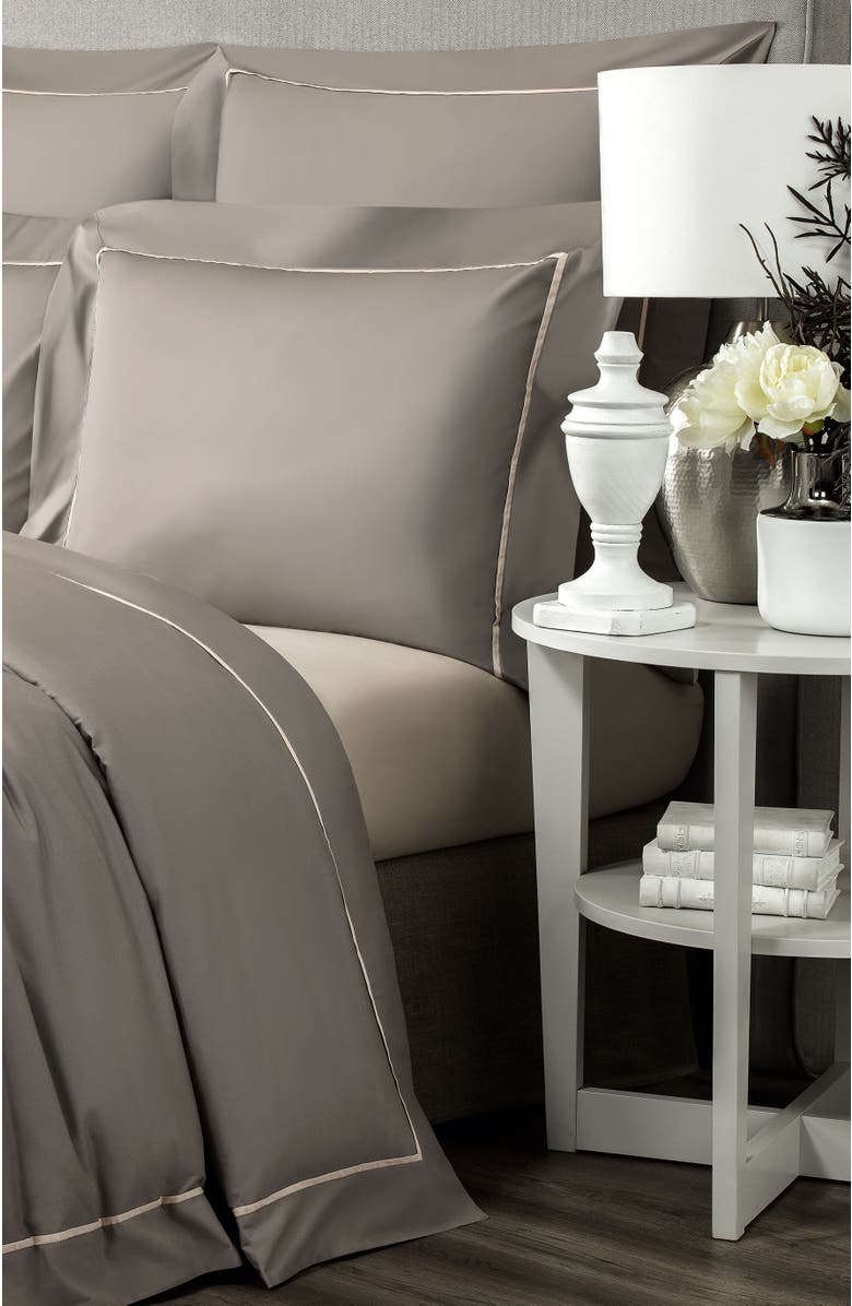 Togas Plaza Duvet Cover, Alternate, color, Brown