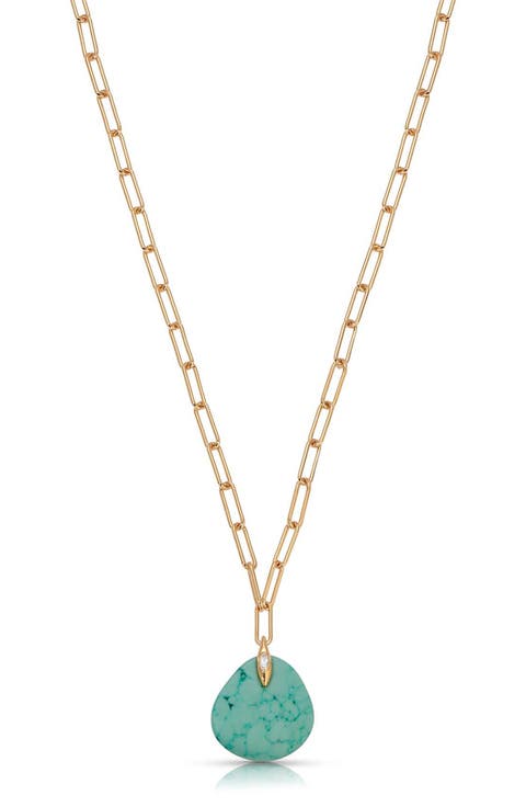 Long Stone Pendant Necklace