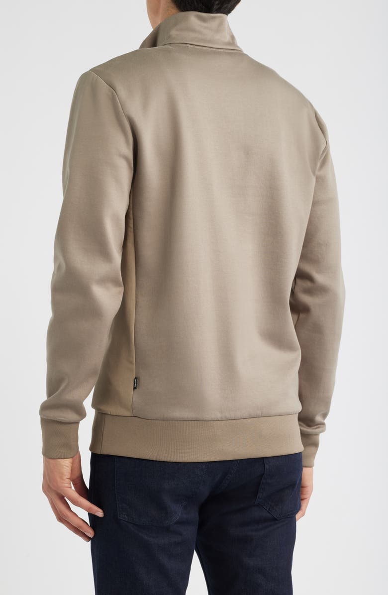 BOSS Sidney Quarter Zip Pullover, Alternate, color, Medium Green