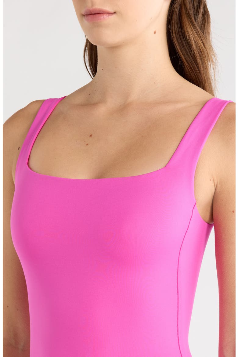 Streamline One-Piece Swimsuit, Alternate, color, HOT PINK