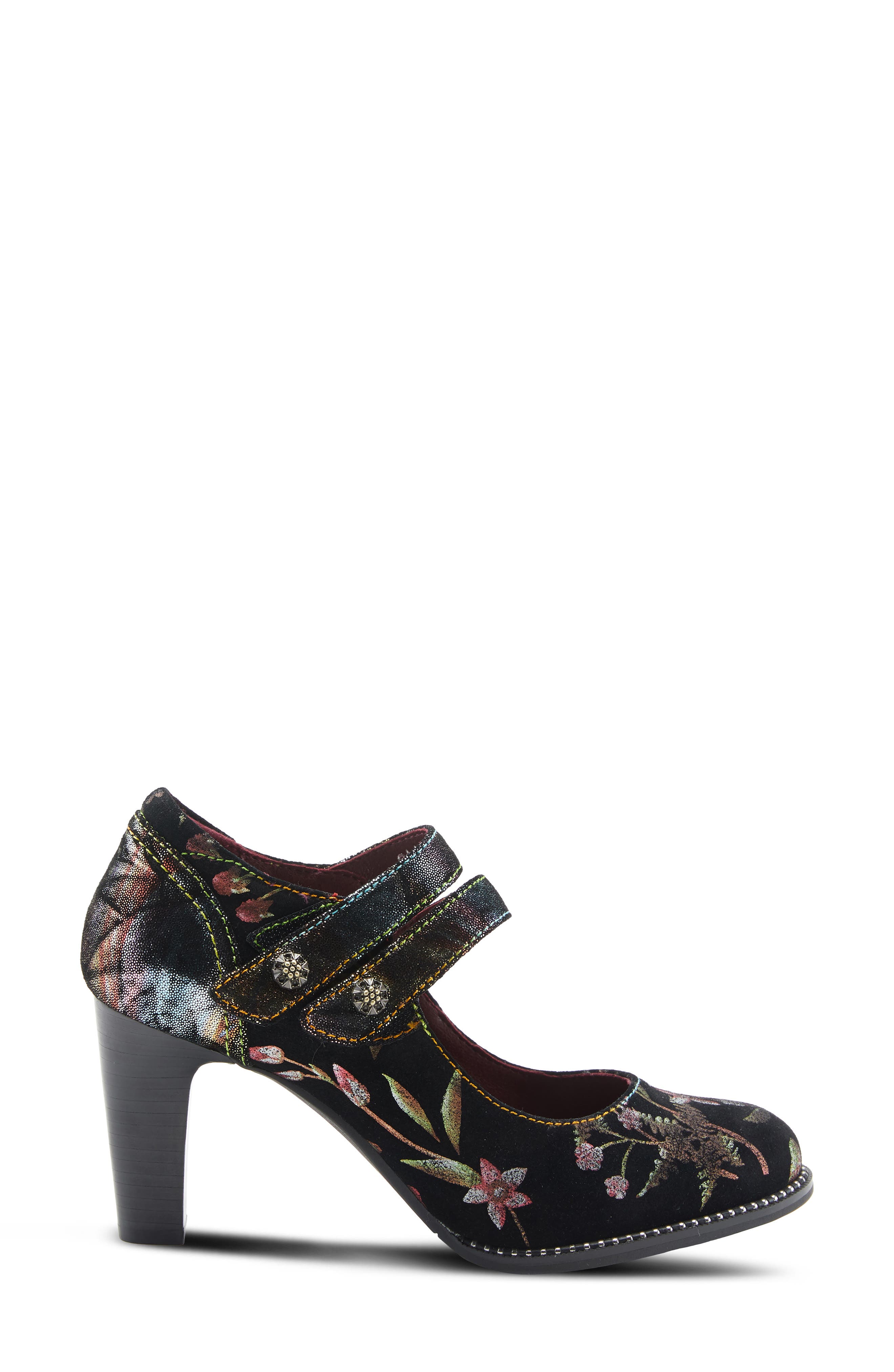 L'Artiste by Spring Step Floral Suede Pump, Alternate, color, 