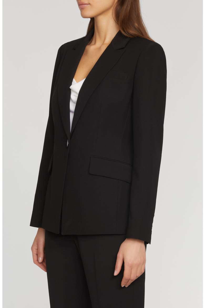 The Sylvie One-Button Blazer, Alternate, color, NOIR