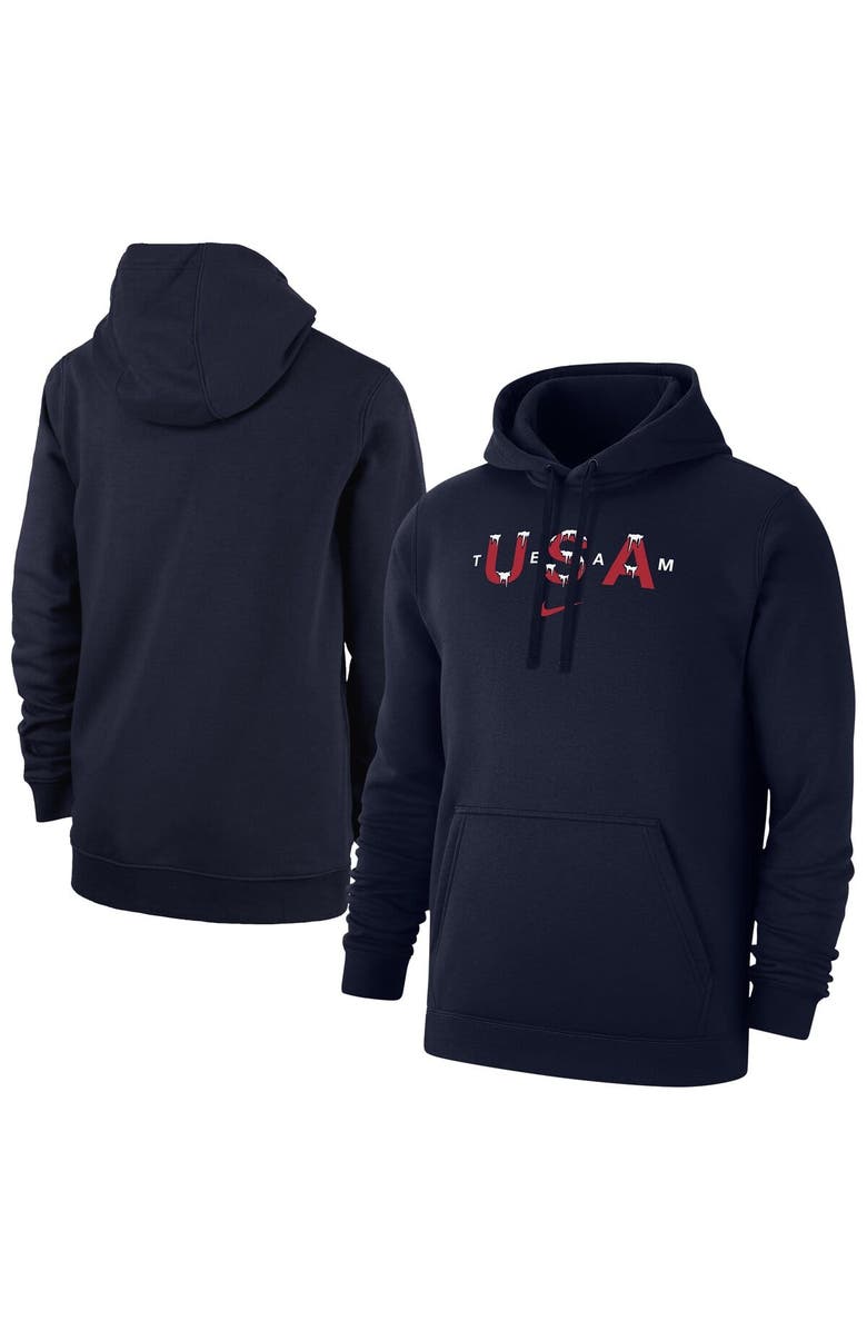 Nike Men's Nike Navy Team USA Snow Club Hoodie, Main, color, Navy