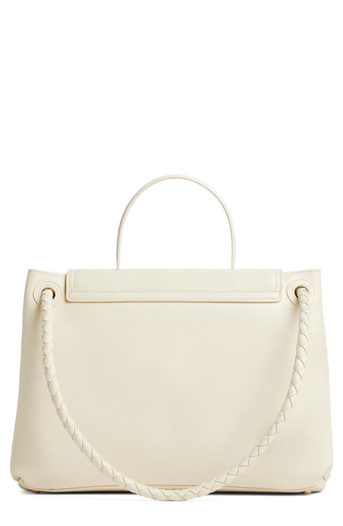 Bottega Veneta Ciao Ciao Knot Detail Leather Top Handle Bag In Gray