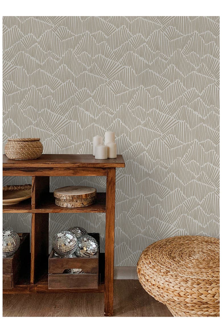 Ridge Valley Peel & Stick Wallpaper, Alternate, color, NEUTRAL