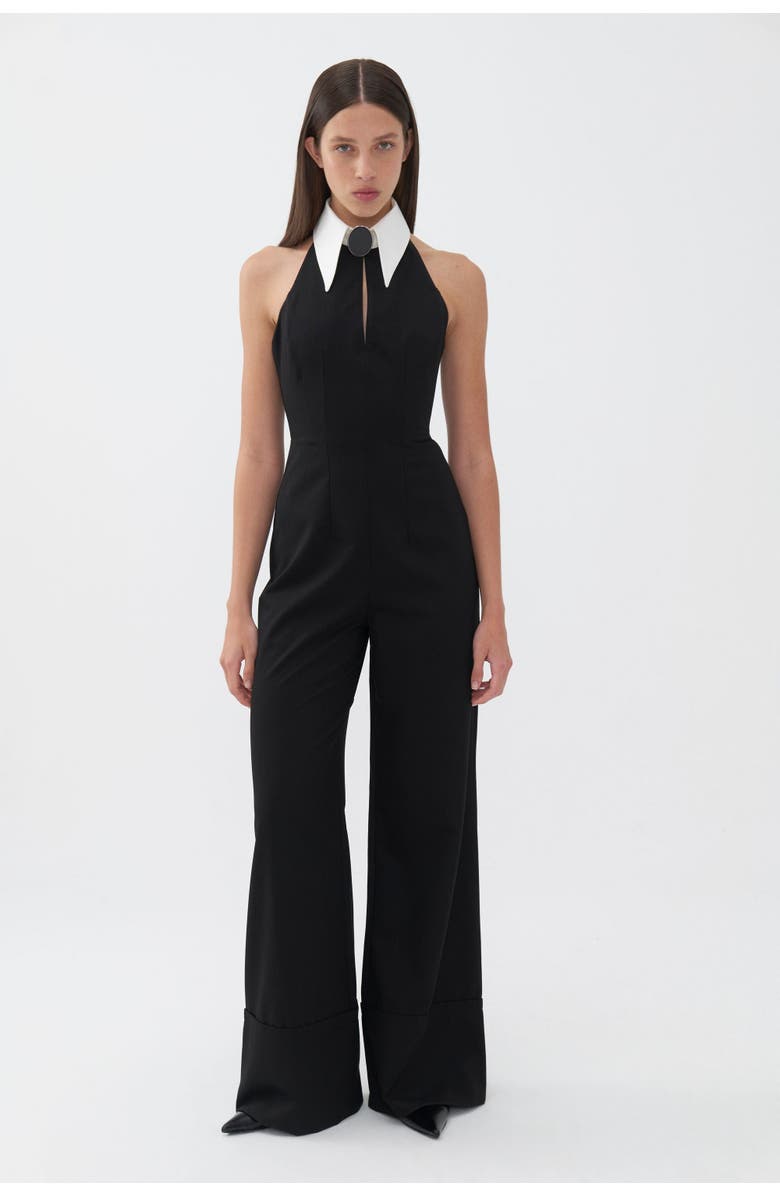 Nocturne Halter Neck Wide Leg Jumpsuit, Main, color,