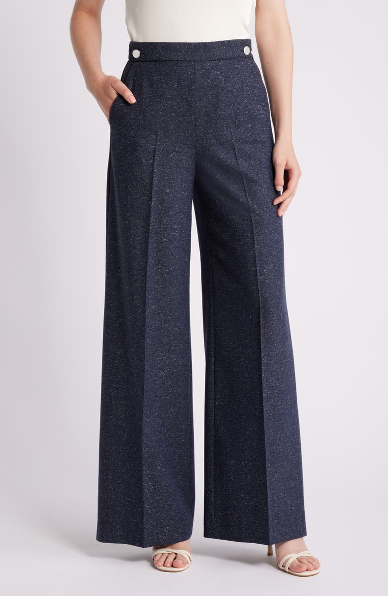 BOSS Tupita Wide Leg Wool Blend Sailor Pants, Main, color,
