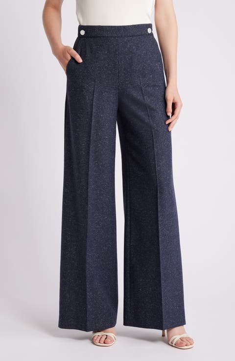 Wideleg Wool Pants | Brooks Brothers