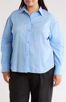 Sculpted Voile Button-Up Shirt