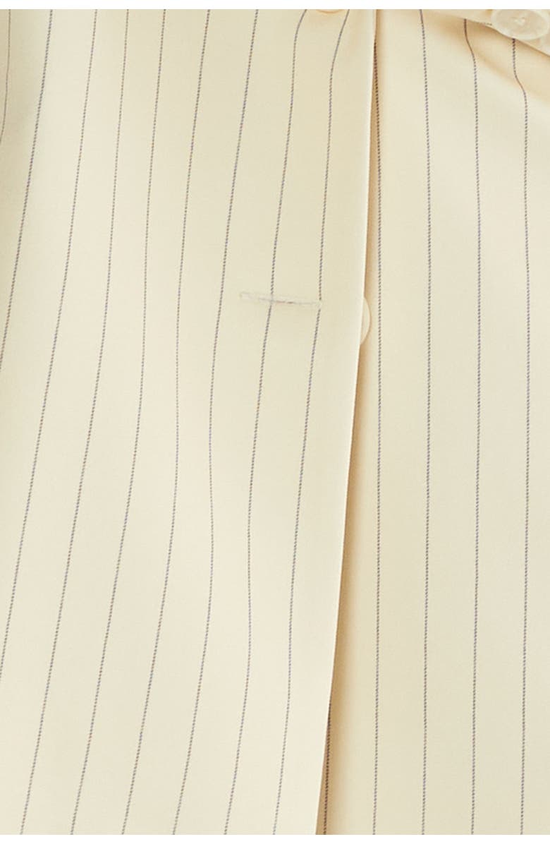 NASTY GAL Oversized Pinstripe Tailored Blazer, Alternate, color, Butter