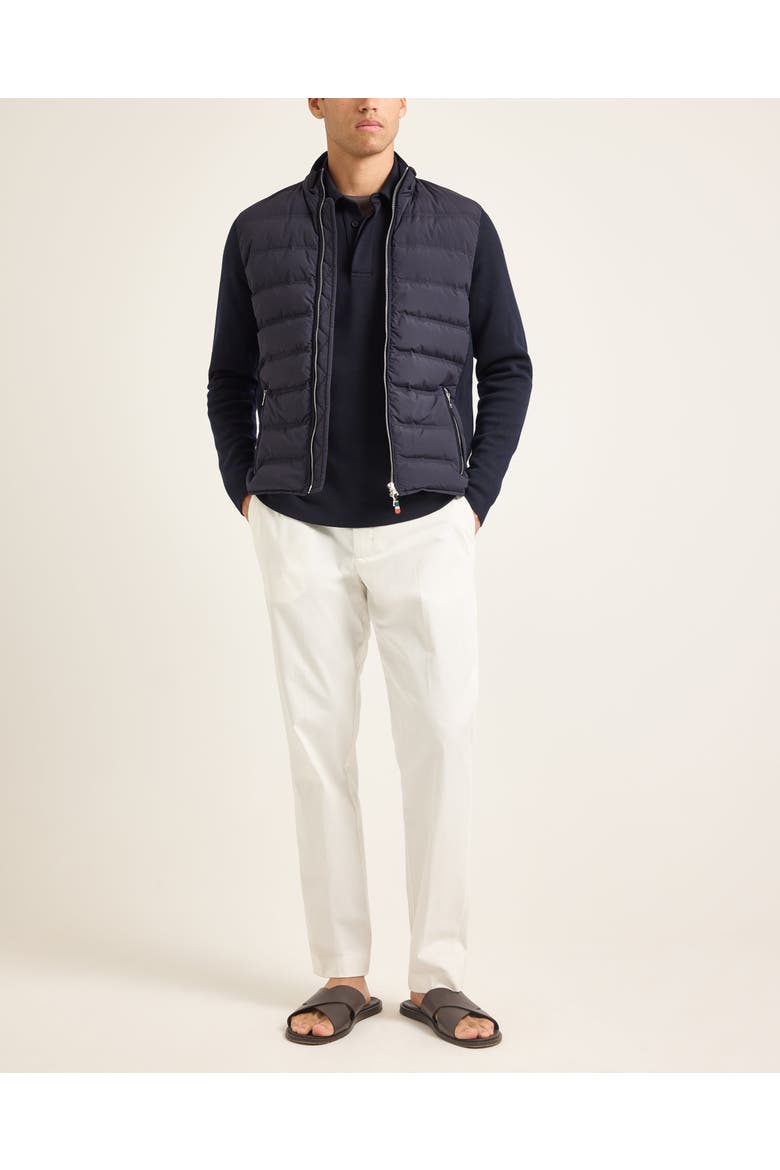 Wallace Down Quilted Knitted Sleeve Merino Jacket, Alternate, color, NIGHT IRIS