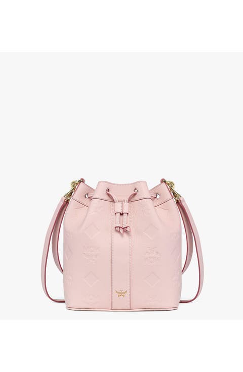 Medium Dessau Drawstring Bag in Maxi Monogram Leather