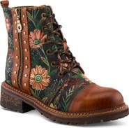 L'Artiste by Spring Step Cordea Floral Lace-Up Boot