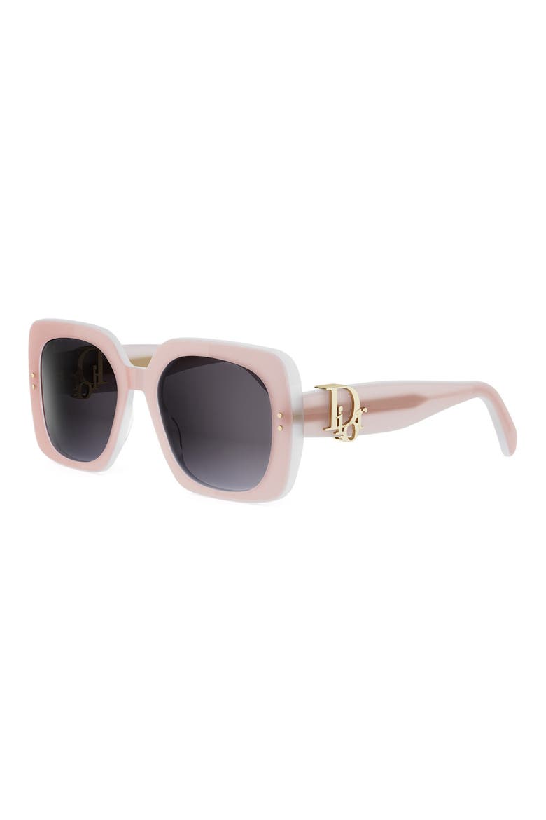 DiorOblique S1I 54mm Gradient Square Sunglasses, Alternate, color, SHINY PINK / GRADIENT SMOKE