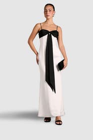 Coast Monochrome Bow Detail Maxi Dress