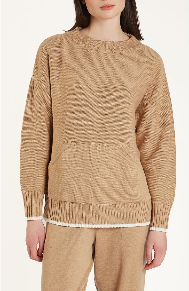 oyun Merino Cozy Tunic Sweatshirt, Main, color, Camel