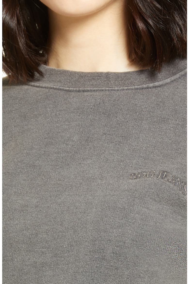 Bubble Hem Sweat Top, Alternate, color, CHARCOAL