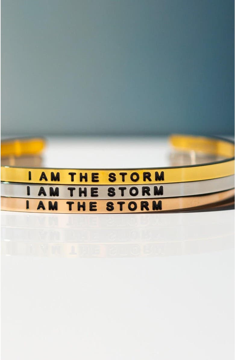 Mantra I Am The Storm bracelet, Alternate, color, Outside - Yellow Gold
