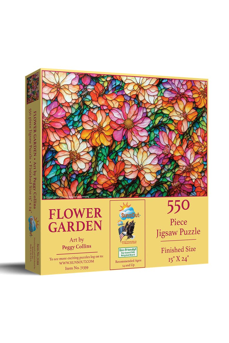 Flower Garden 550 piece Jigsaw Puzzle for Adults, Main, color, Multicolor