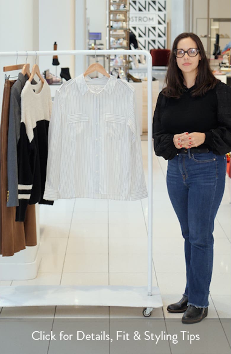 Stripe Silk Button-Up Shirt, sales video thumbnail