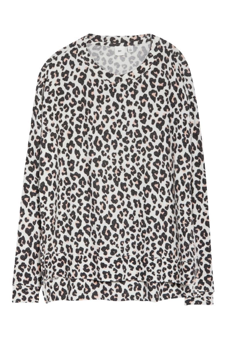 Comfy Sleep Top, Alternate, color, IVORY EGRET AFRICAN LEOPARD